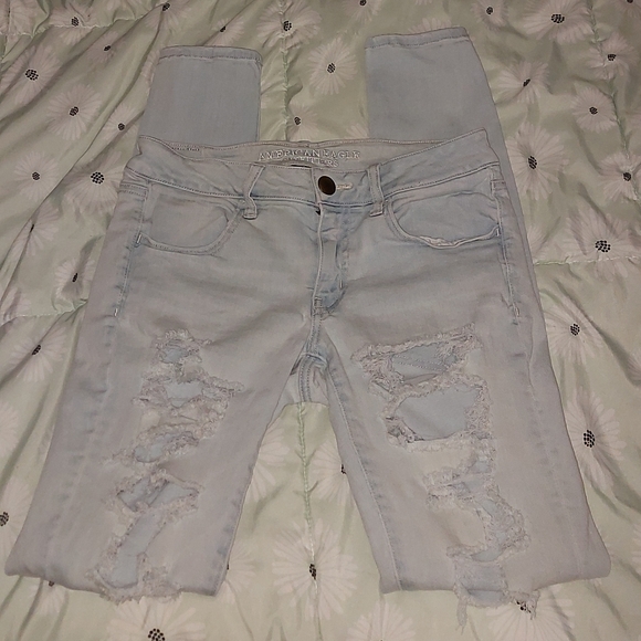 American Eagle Outfitters Denim - AEO distressed super low rise jegging